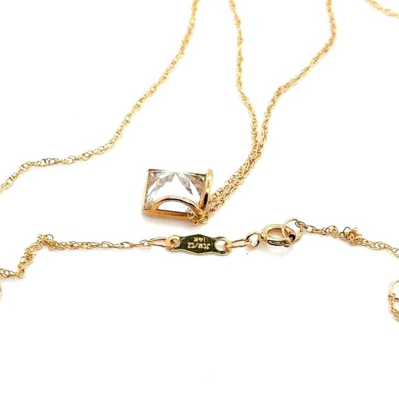Sparkly 14K Gold Cz Necklace - Picture 2 of 4